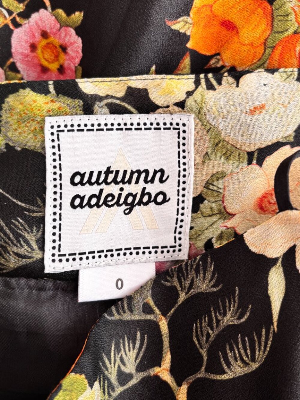 Autumn Adeigbo Hattie Empire Silk Floral Organza Midi Dress - Picture 7 of 7